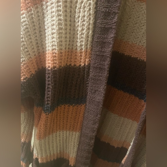 American Eagle Striped Brown and Pink Women's Sweater XS - Picture 3 of 6